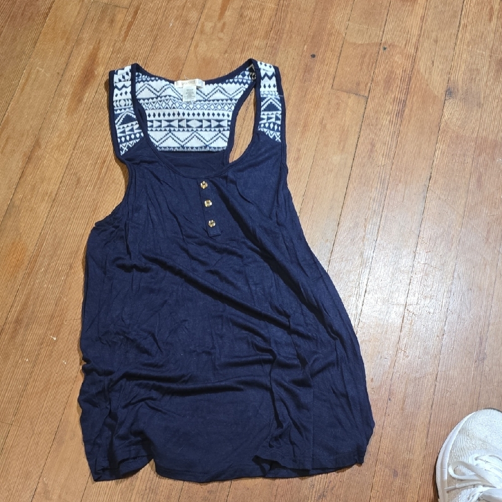 Bozzolo Blue and White Tank Top for Effortless Style